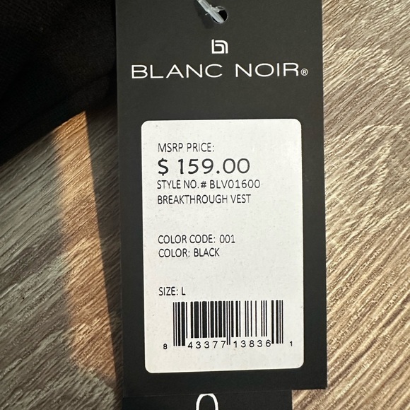 Blanc Noir Black Quilted Vest - Picture 10 of 10